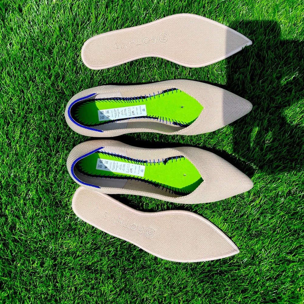Rothy’s The Point in Ecru Color Size 7